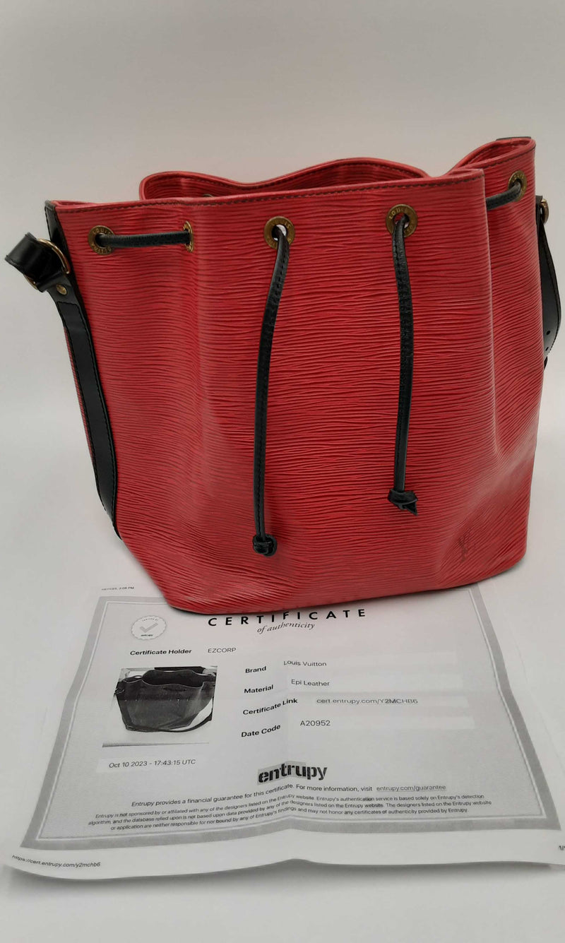 Louis Vuitton Red EPI Leather PM Noe Shoulder Bag MSWRZDU 144030002905
