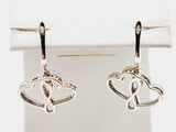 14k White Gold Diamond Interlocking Hearts Earrings Dopcrde 144010012855