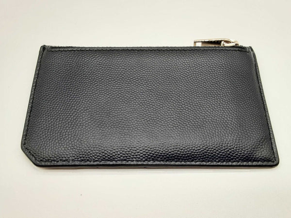 Yves Saint Laurent Ysl Black Pebble Grain Leather Wallet Doloxde 144020012747