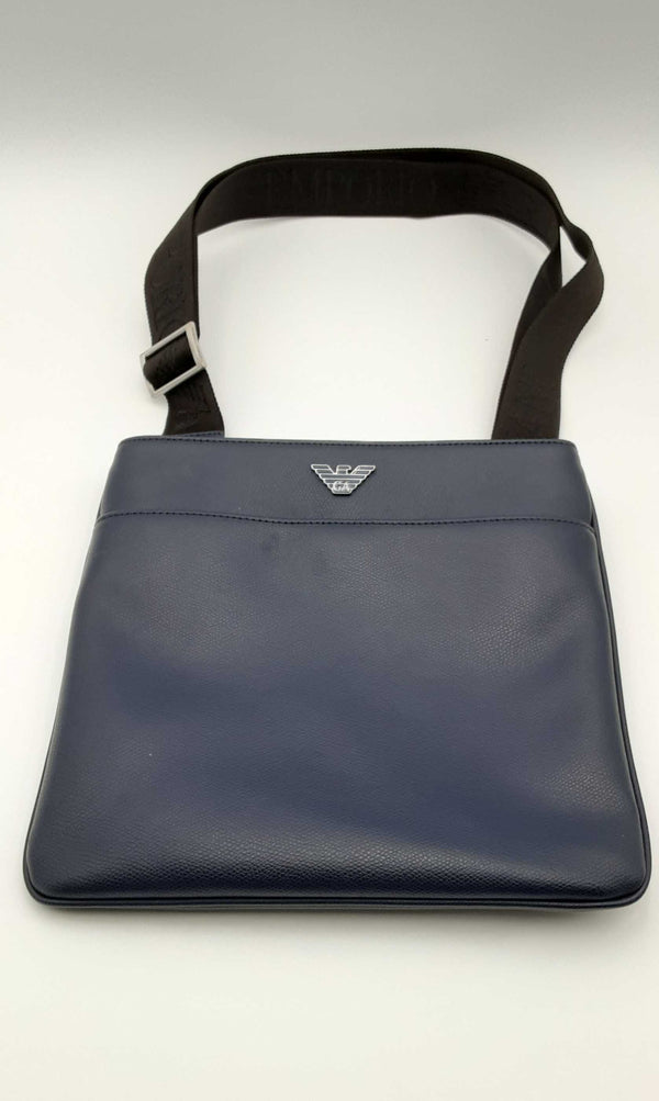 Emporio Armani Blue Leather Crossbody Bag Mslxzsa 144010016644