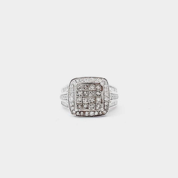 14K White Gold 1.54 Carat Engagement Ring 8.08G Size 6.75 (PZZ) 144010017267 PS/DU