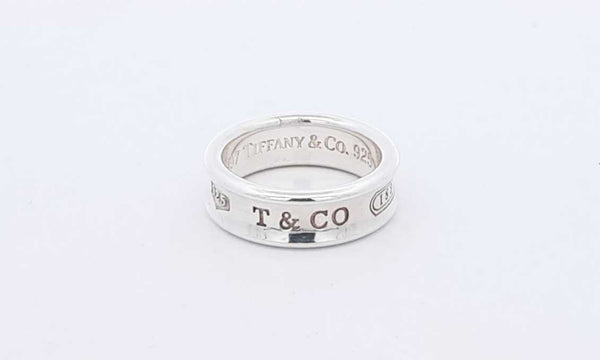 Tiffany & Co. Sterling Silver 1837 Concave Band Ring Size 7.5 Eblxzsa 144010021114