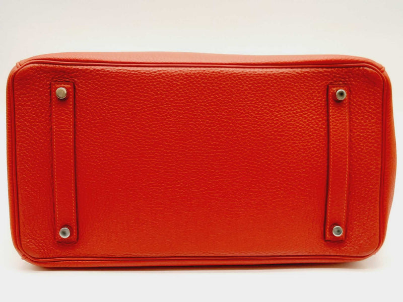 Hermes Birkin 35CM Rouge Casque Red Togo Palladium Hardware Handbag DOSRXZDE 144020005240
