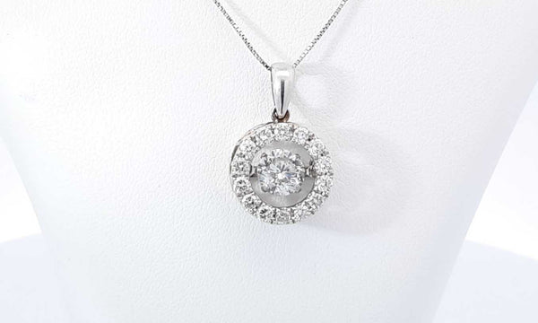 Otc 14k White Gold & Diamond Pendant With 18 Inch Chain Ebirxdu 14301001170