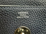 Hermes 30cm Lindy Royal Blue Clemence Palladium Hardware Shoulder Bag Dooexzde 144020010626