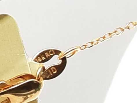 18K Yellow Gold Diamond Hamsa Necklace 3.7G .89 CTW 18" LHCRXDE 144020000335
