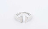 Tiffany & Co. Sterling Silver T Square Ring Size 5.75 Eboxzsa 144010030891