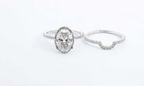 14k White Gold Lab Grown Diamond Engagement Ring Set Size 9 Ebwoxzdu144030000811