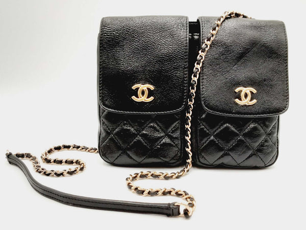 Chanel Quilted Lambskin Leather Double Wallet On Chain (ORXZ) 144010007594 CB/SA