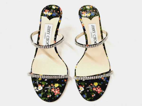 Jimmy Choo Brea Floral Print Heels Size 36 (LRX) 144020003815 DO