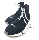 Balenciaga Black And White Women's Speed 2.0 Lace-Up Sneakers, Size 9 (WER) 144010000921