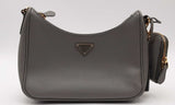 Prada Saffiano Re-edition 2005 Gray Leather Handbag Ebixzsa 144010019791