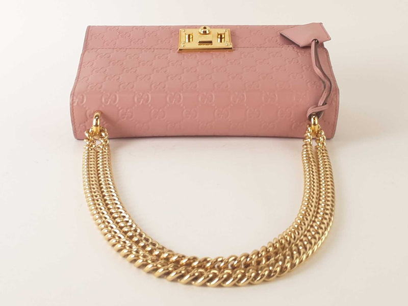 Gucci Pink Medium Guccissima Padlock Shoulder Bag (ERZ) 144010018641 RP