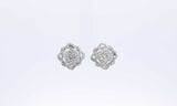 18k White Gold Diamond Cluster Stud Earrings 2.7 Grams Ebwxzdu 144030000423