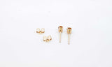 14k Yellow Gold Lab Grown Yellow Diamond Stud Earrings Ebeedu 144020004839