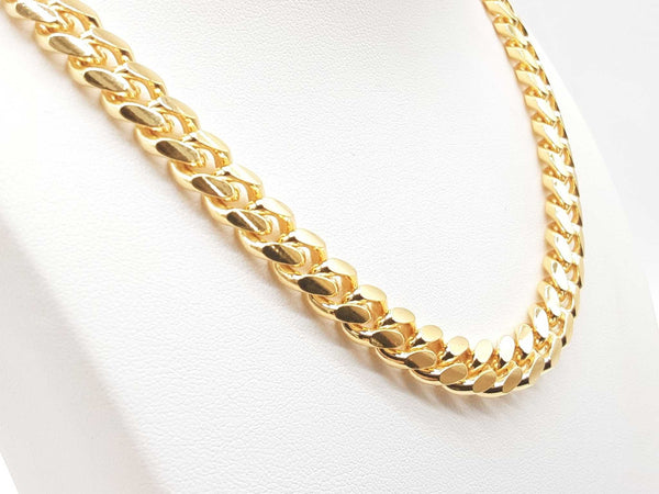 Gold Plated Silver Cuban Link Chain 99 Grams 24 Inch Lhoxzde 144020014474