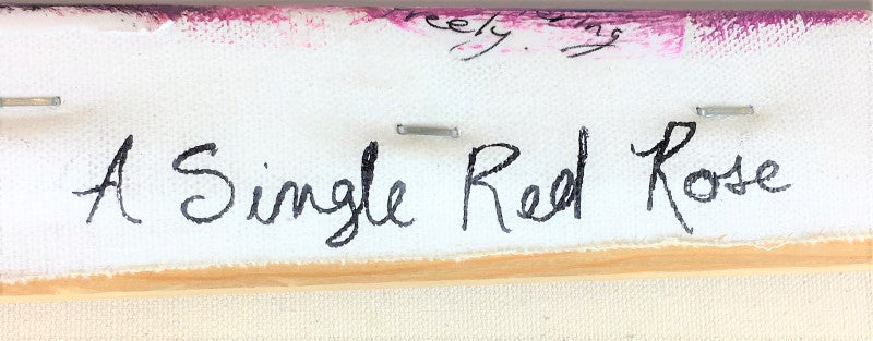 Jennifer Main A Single Red Rose Original On Canvas (RZX) 144010002474