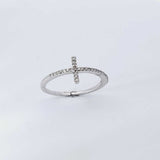 10K White Gold .417 Carat Diamond Cross Ring Size 8 (IX) 144010007718 CB/SA