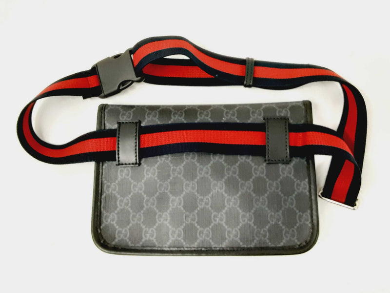 Gucci GG Supreme Monogram Canvas Black Belt Bag 598113 (PZX) 144020002184 DO
