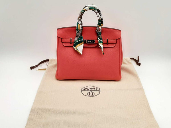 Hermes Birkin 25cm Rouge Pivoine Red Togo Palladium Hardware Handbag Dolixzxde 144010001337