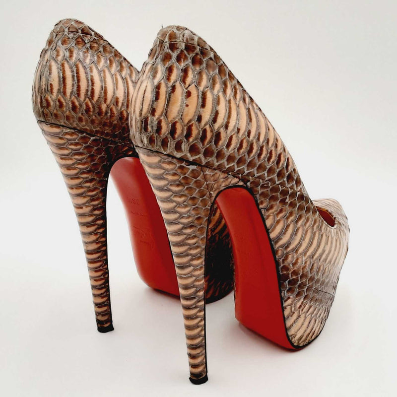 Christian Louboutin Python Leather Platform Pumps Size 36.5 Mswlrsa 144010000979