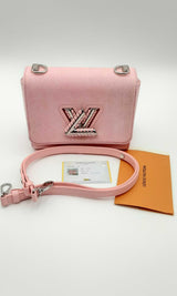 Louis Vuitton Twist Mm Denim Rose Pink Shoulder Bag Eboixzsa 144020007931