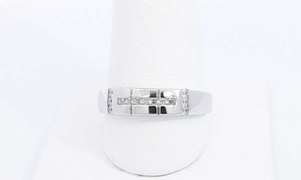 10k White Gold Diamond Ring Size 10, 2.88 Grams Ebcxdu 144010008157