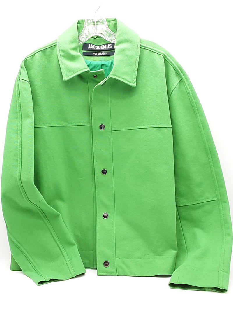 Jacquemus Le Splash Green Denim Jacket Size 48 Doorxde 144010009085