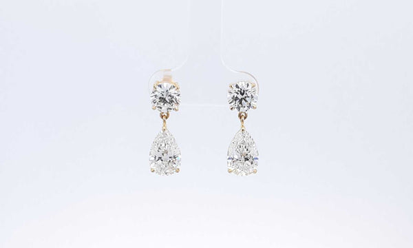 14k Yellow Gold Lab Grown Diamond Stud & Dangle Earrings Ebocxzsa 144010024325