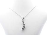 10k White Gold Diamond Swirl Cable Chain Necklace 18in Lhorxde 144020006672