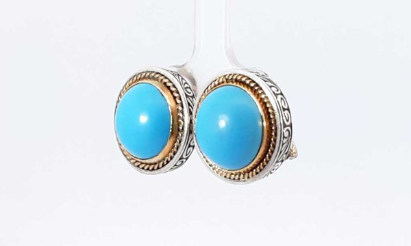 Konstantino Sterling Silver & 22k Turquoise Earrings Eblrxdu 144030002391