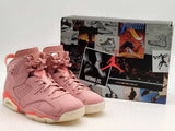 Jordan 6 Retro Pink Aleali May Hi Tops, Size 10.5 (LZX) 144010012787 RP/SA