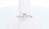 18k White Gold Diamond Solitaire Engagement Ring Size 7.5 Ebrrxdu 144010019223