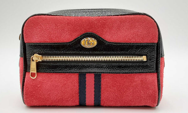 Gucci Red Suede Ophidia Web Small Belt Bag  Ebwrzdu 144020005030