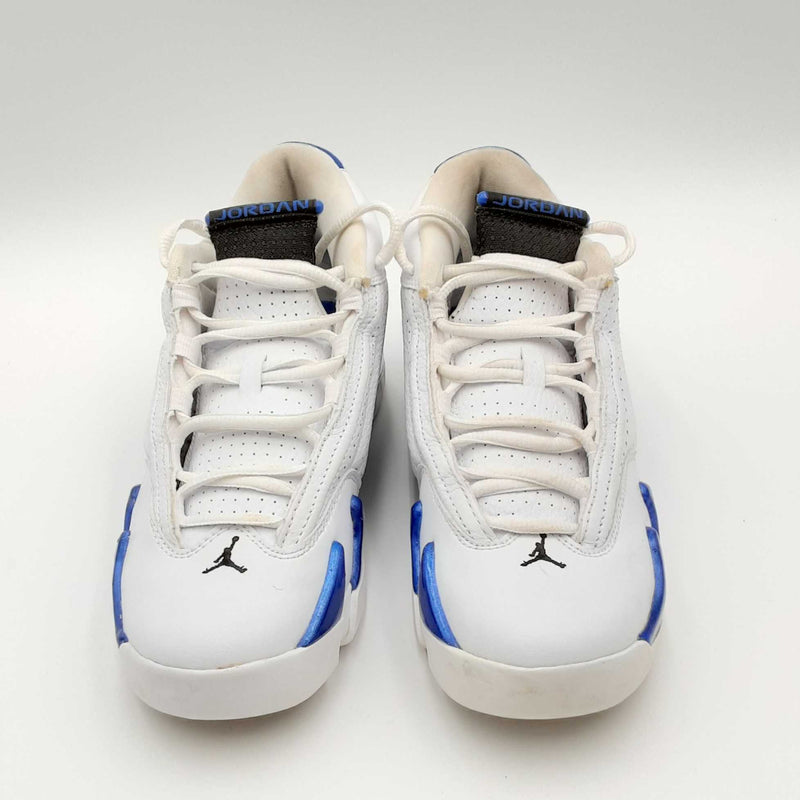 Jordan 14 Retro White Hyper Royal Sneakers Size 5.5Y MSLOZSA 144010000945