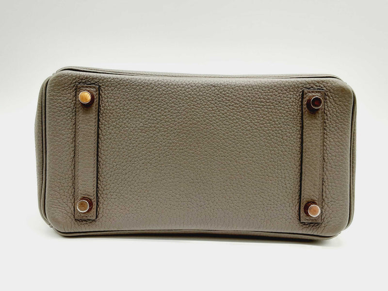 Hermes Birkin 25cm Etain Grey Togo with Gold Hardware Handbag (LEXZX) 144020004232 DO/DE