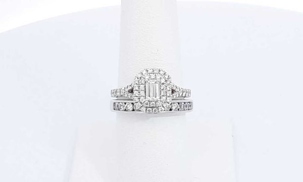 14k White Gold Diamond Engagement Ring Set Size 7 & 7.5 Ebrxzdu 144030000643