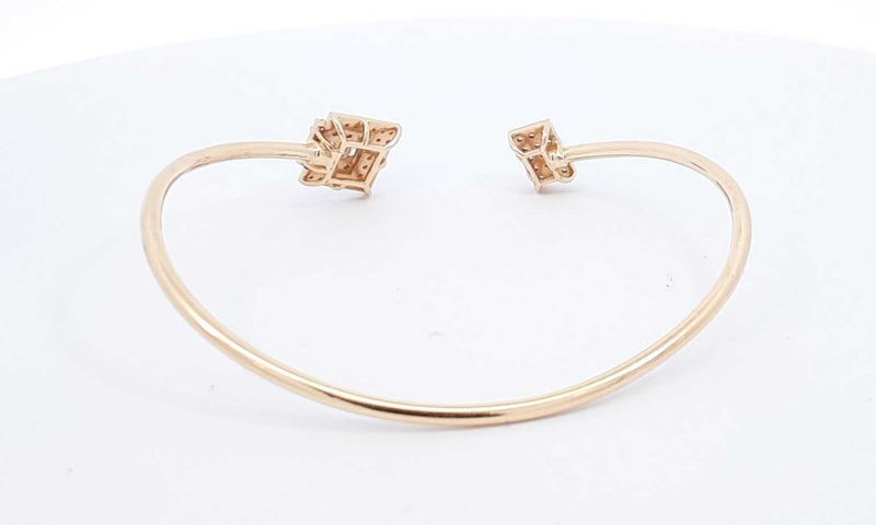 14k Yellow Gold Diamond Cuff Bracelet 4.84 Grams 6 Inch Eborxdu 144010015287