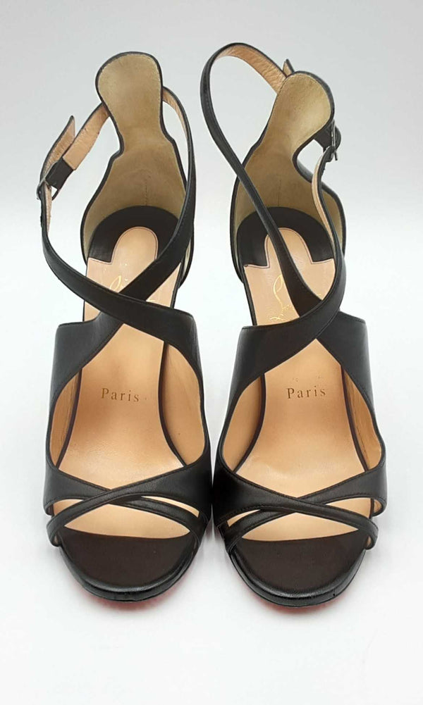 Christian Louboutin Malefissima Leather Ankle Strap Heels Eblxzdu 144030005901