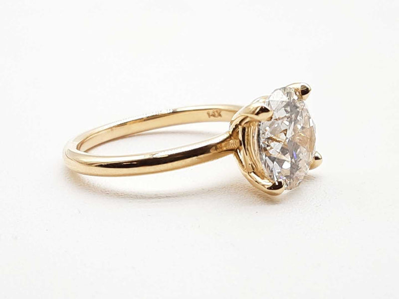 14k Yellow Gold 2.81c Lab Grown Round Diamond Ring Size 7 Lhlwxzde 144020014513