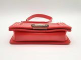Chanel Small Galuchat In Red Stingray Single Flap With Silver Hardware (PXZX) 144020007014 LH/DE