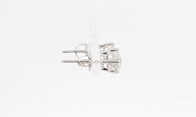 14k White Gold Double Stud Diamond Screwback Earrings Ebsrxdu 144030005133