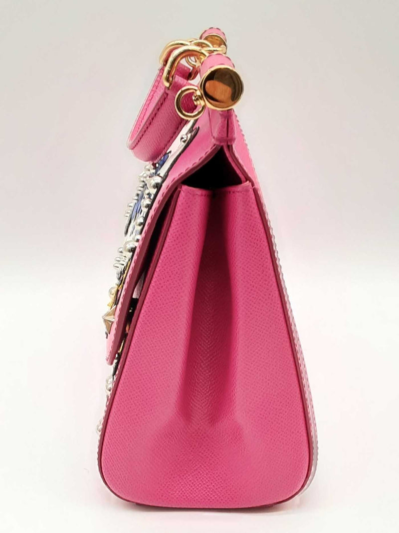 Dolce & Gabbana Dauphine Oops Patch Pink Crossbody Bag Dolxzxde 144020009915