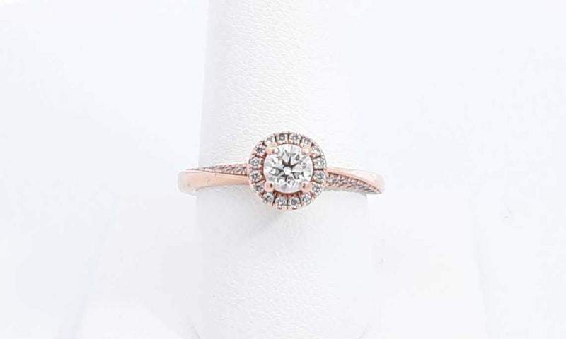 14k Rose Gold Vera Wang Love Diamond Ring Size 8.5 Eboxzdu 144030000972