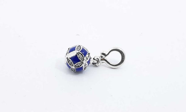 Pandora Sterling 2019 Blue Christmas Ornament Dangle Charm Ebrdu 144030007684