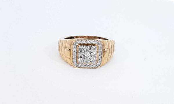 10k Yellow Gold Diamond Cluster Ring Size 10 6.82 Grams Ebwxzdu 144010015206
