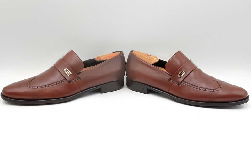 Gucci Brown Leather Loafers Size 10.5 D Ebwxzdu 140030004764