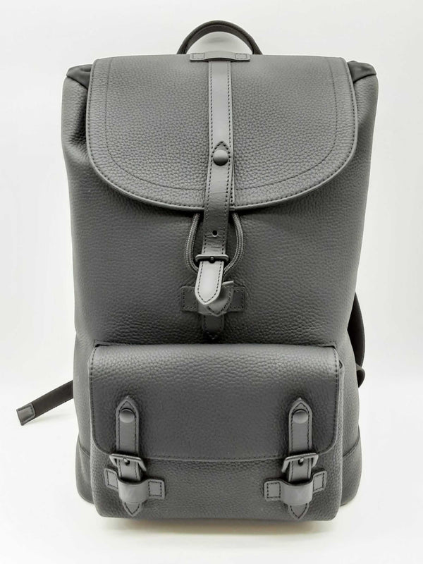 Louis Vuitton Christopher Slim Black Leather Backpack Doloxzde 144020010683