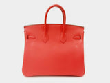 Hermes Birkin 25CM Red Epsom Leather GHW (OOXZX) 144020005233 DO