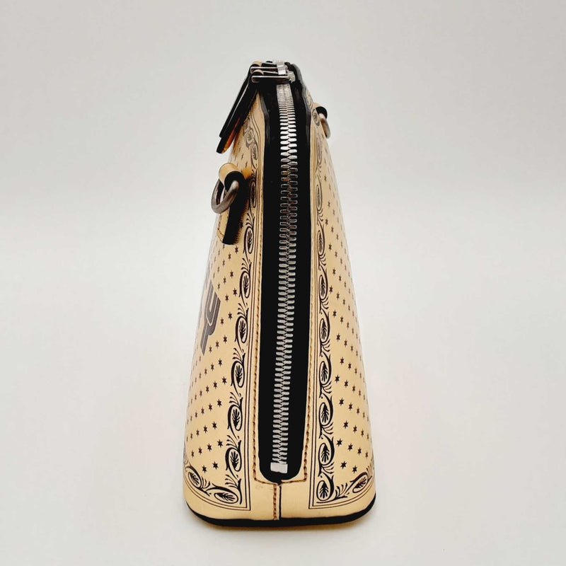 Gucci X SEGA Guccy Mini Gold Dome Script Leather Crossbody (IOR) 144010000069 CB/SA